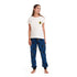 Women summer pajama set Off White T-shirt + Witches pants